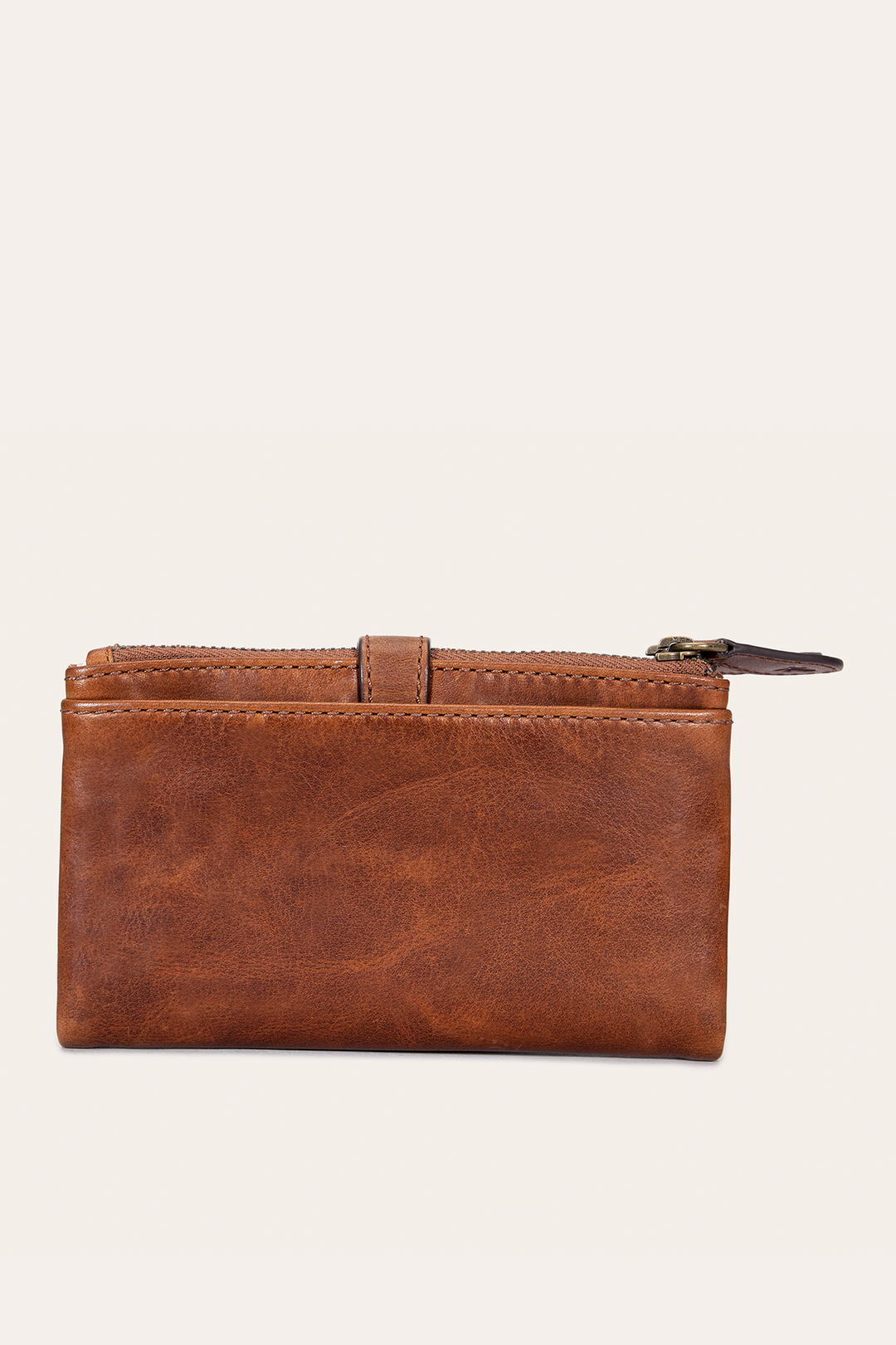 Melissa Cognac Double Zip Wallet Frye us