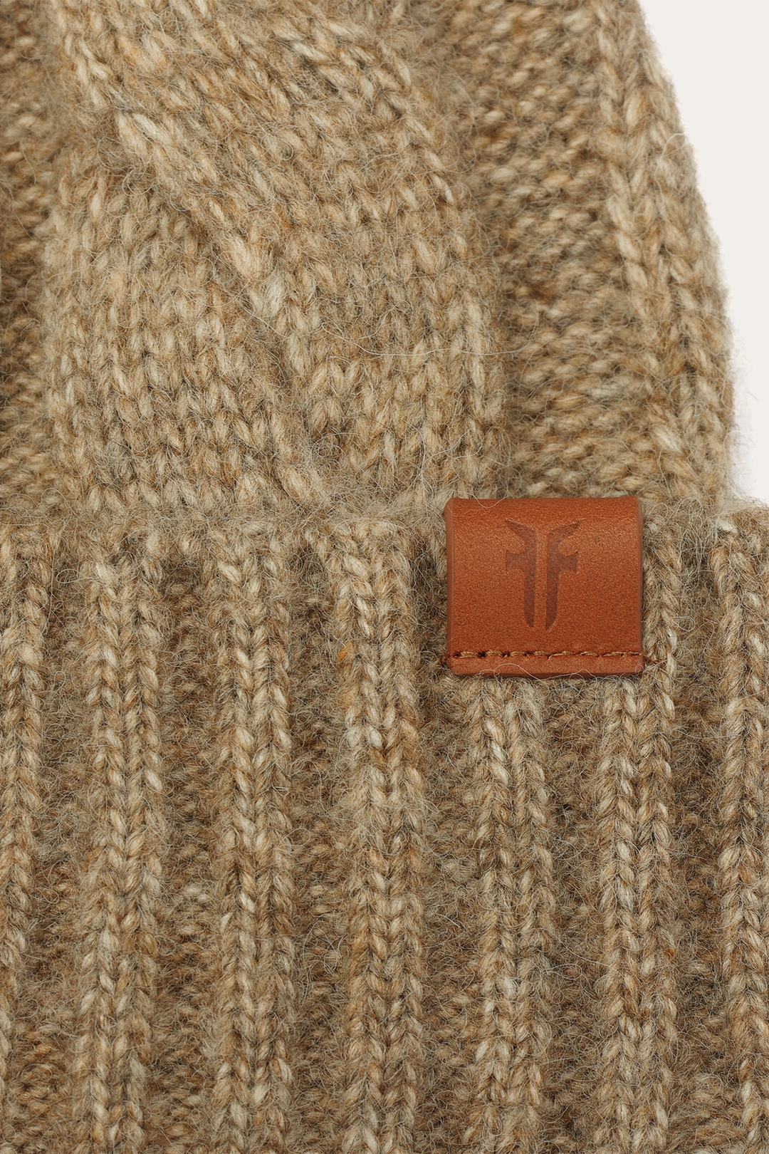 Burnt Olive Wide Cable Cuff Hat Frye USA
