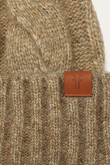 Burnt Olive Wide Cable Cuff Hat Frye USA