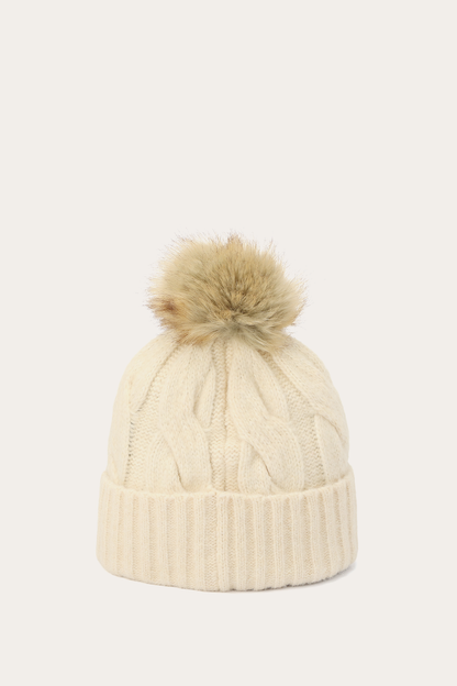 Birch Wide Cable Cuff Hat Frye
