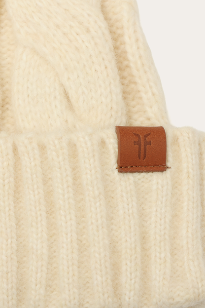 Birch Wide Cable Cuff Hat Frye
