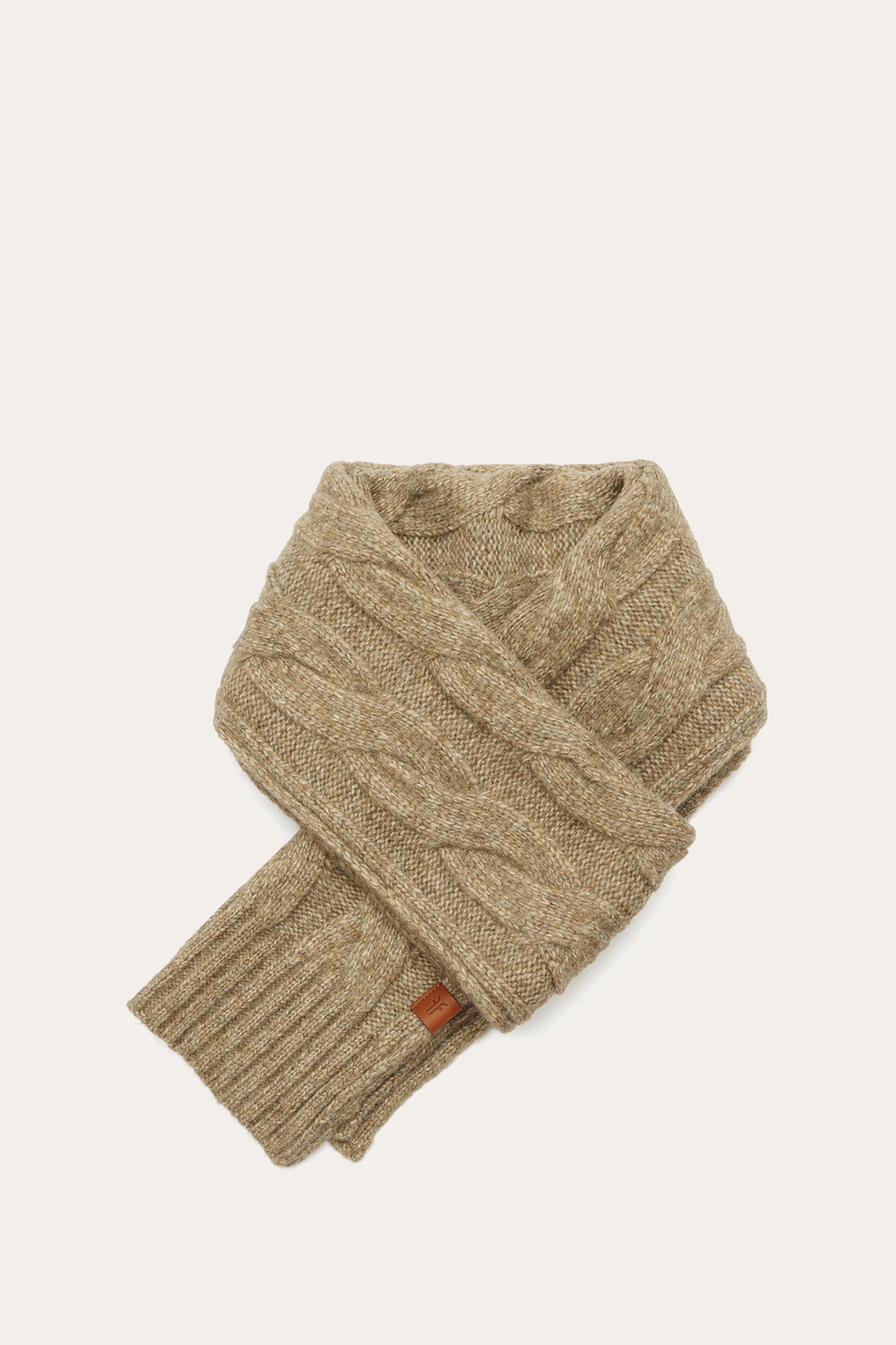 Burnt Olive Wide Cable Scarf Frye Discount