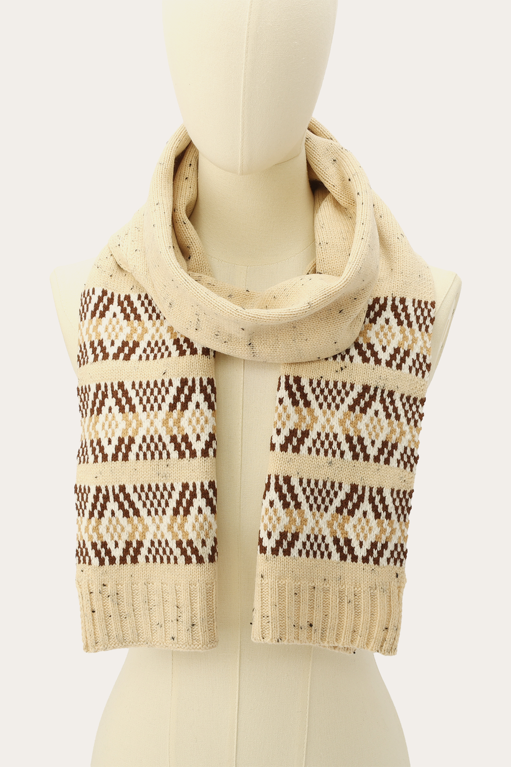 Birch Tweed Fair Isle Scarf Frye For Sale