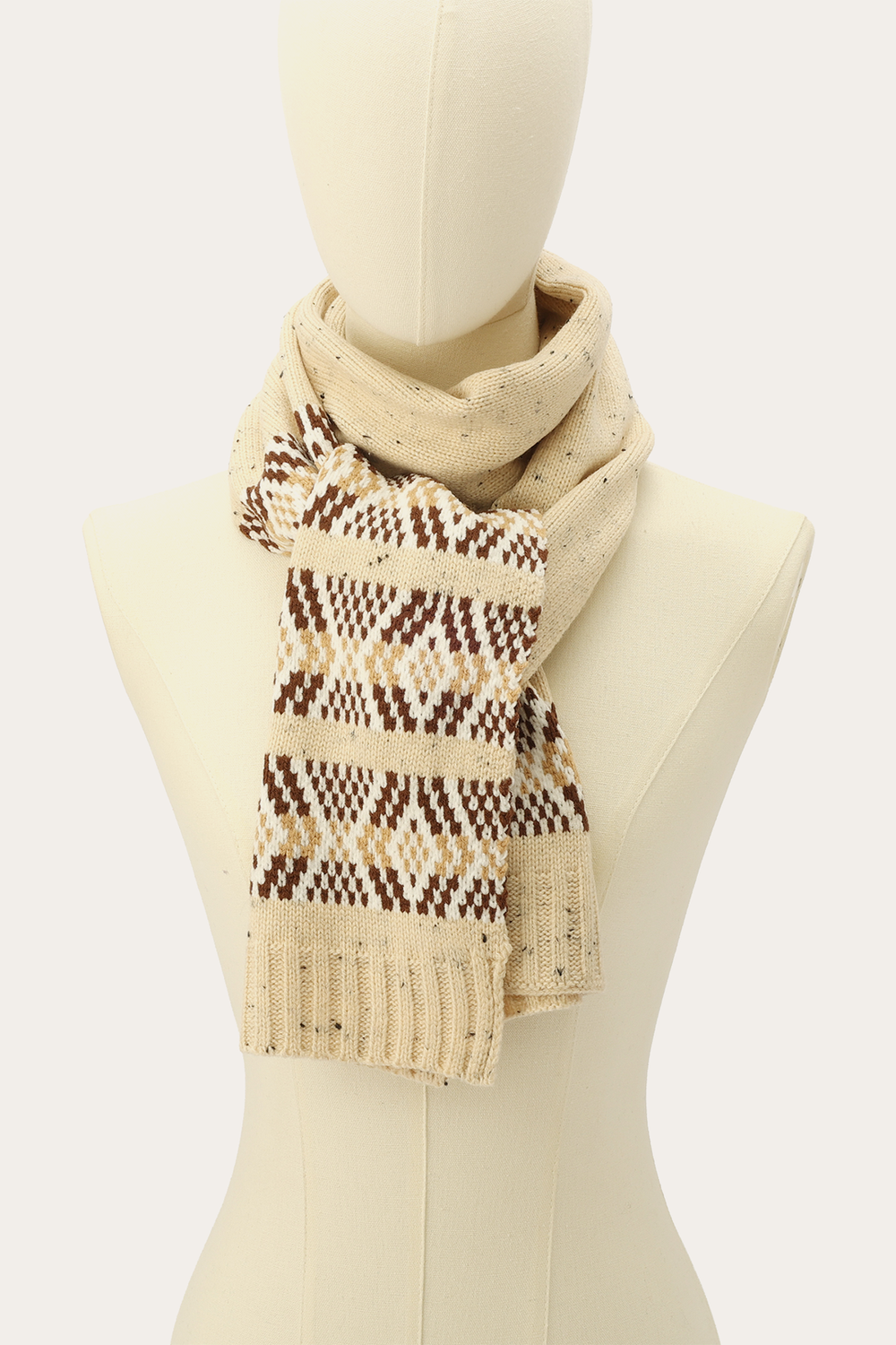 Birch Tweed Fair Isle Scarf Frye For Sale