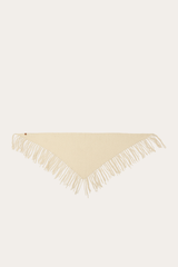 Birch Long Fringe Triangle Scarf Frye USA