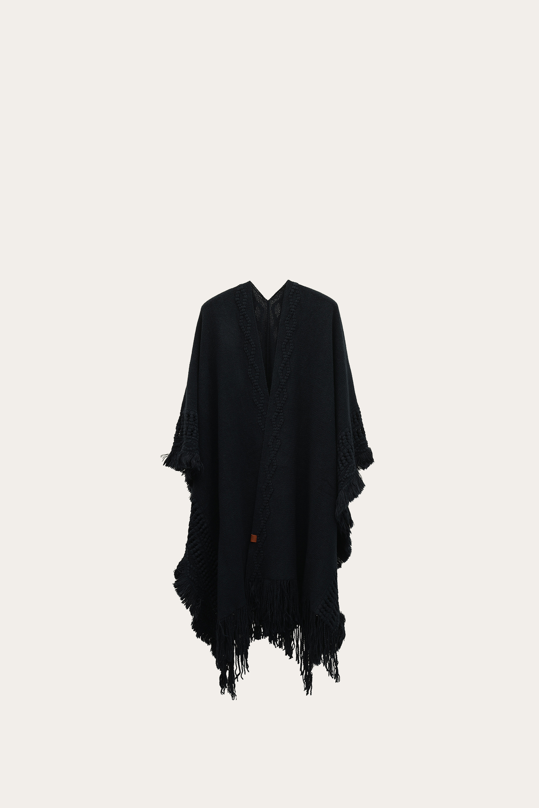 Navy Blazer Embellished Fringe Ruana Frye Near me