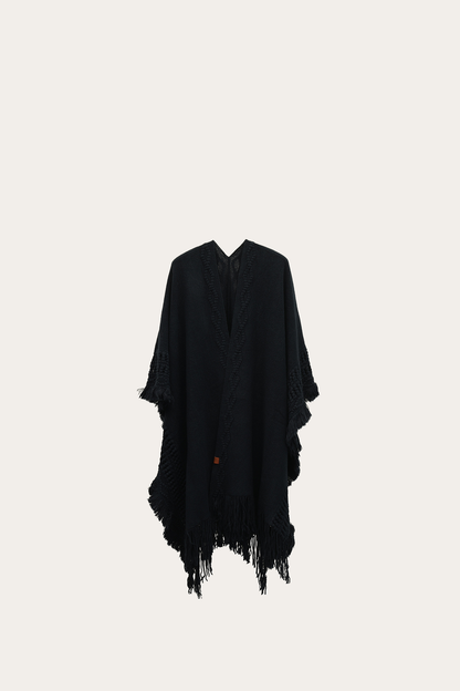 Navy Blazer Embellished Fringe Ruana Frye Near me