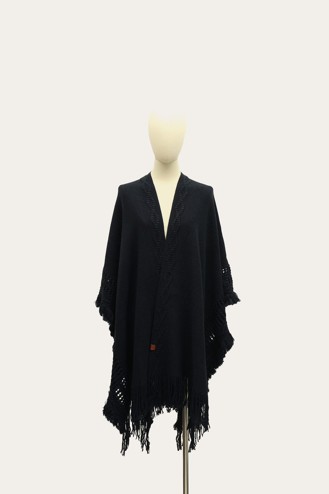 Navy Blazer Embellished Fringe Ruana Frye Near me