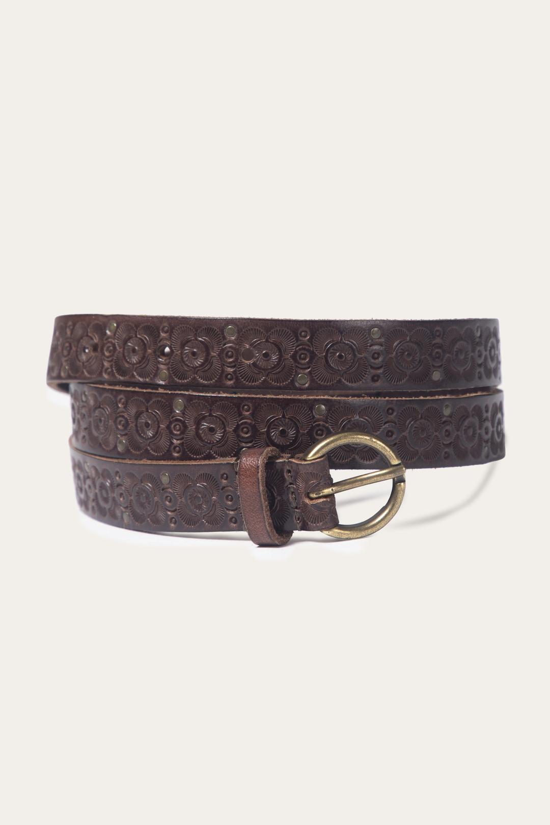 Tan 20mm Tooling & Stud Belt Frye Discount