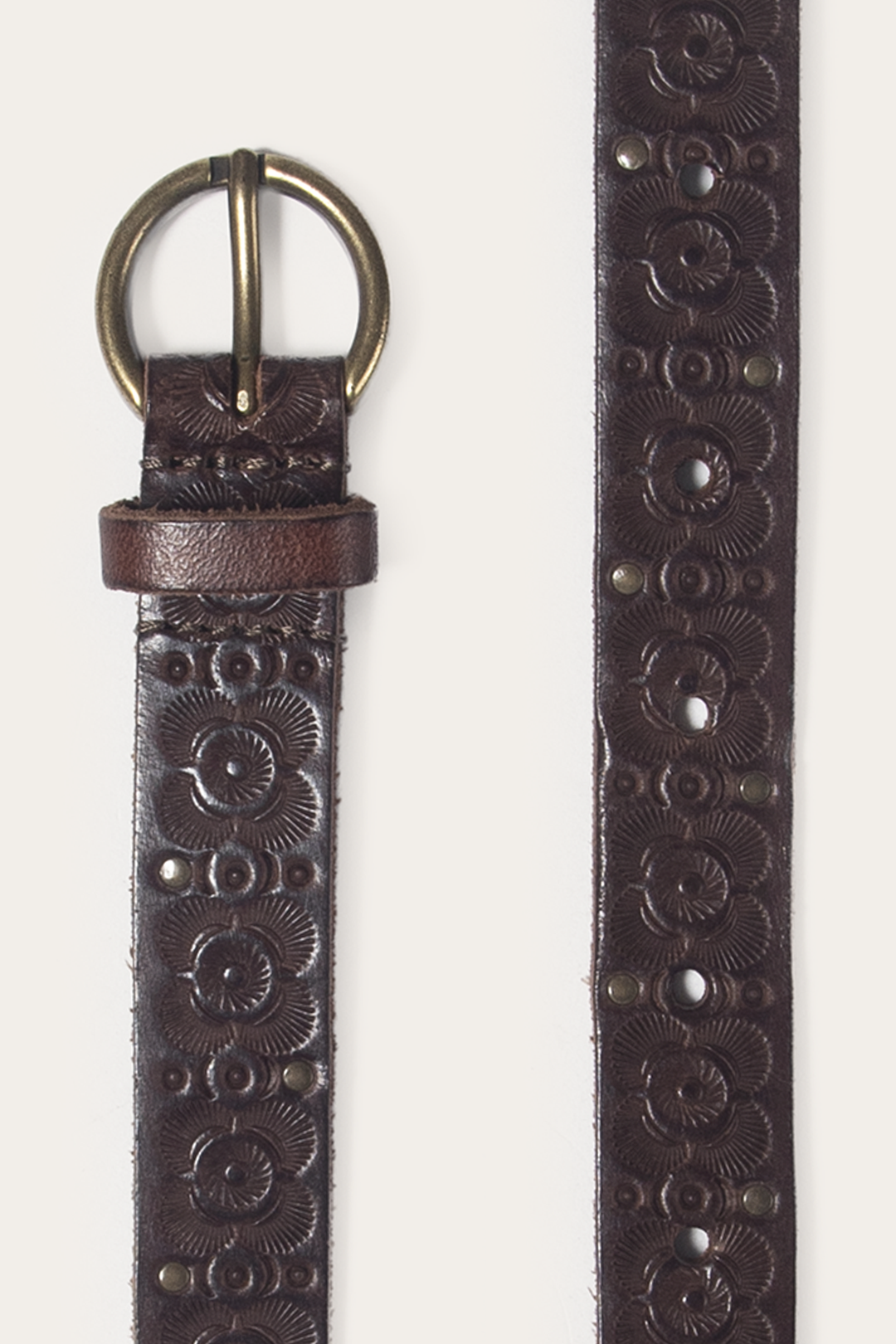 Tan 20mm Tooling & Stud Belt Frye Discount