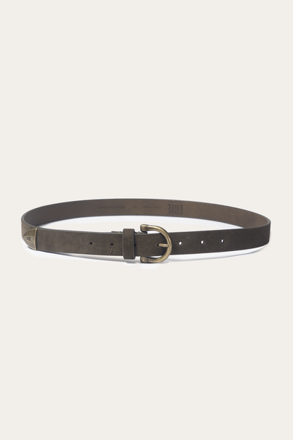 Light Olive 25mm Suede Horseshoe Buckle Belt Frye On sale