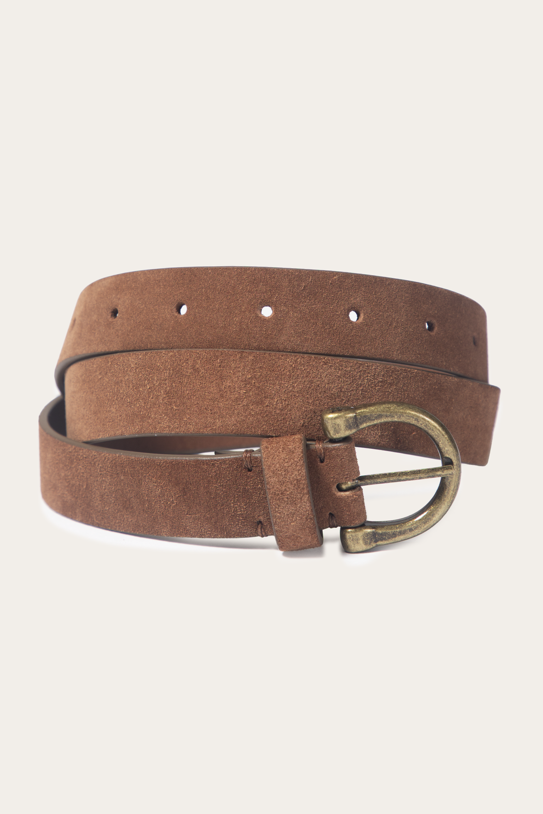 Light Whiskey 25mm Suede Horseshoe Buckle Belt Frye