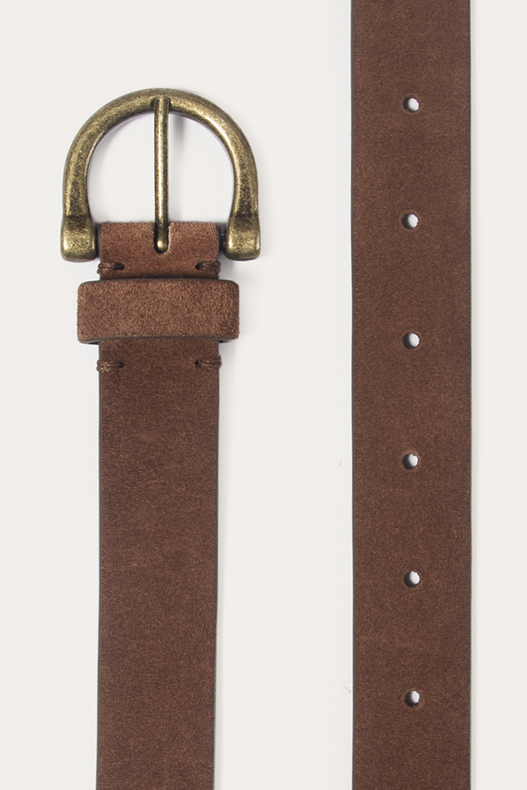 Light Whiskey 25mm Suede Horseshoe Buckle Belt Frye