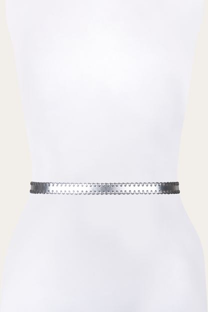 20mm Silver Leather Belt With 3-Piece Buckle Set Frye Sale