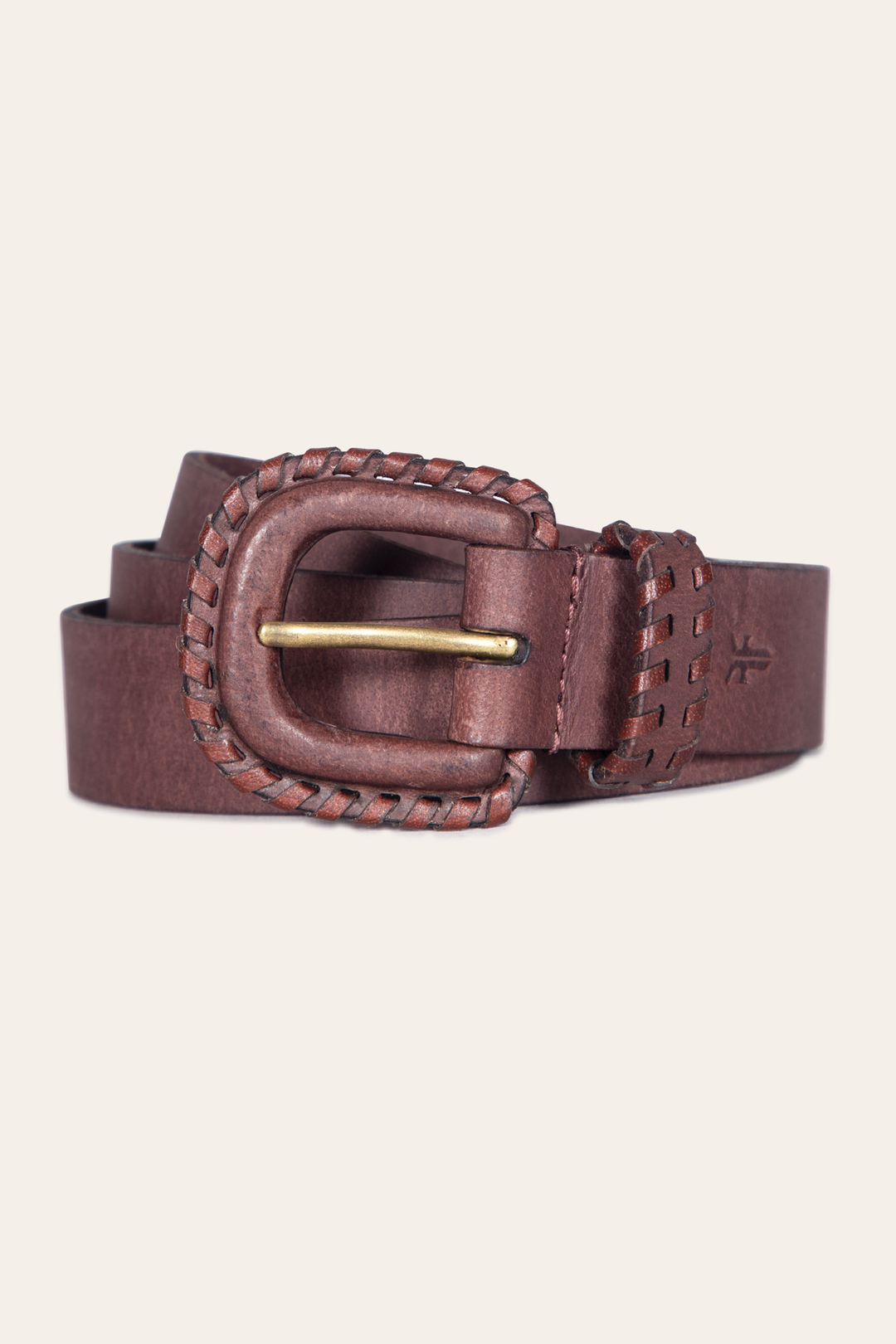 30mm Brown Leather Belt With Covered Buckle Frye us
