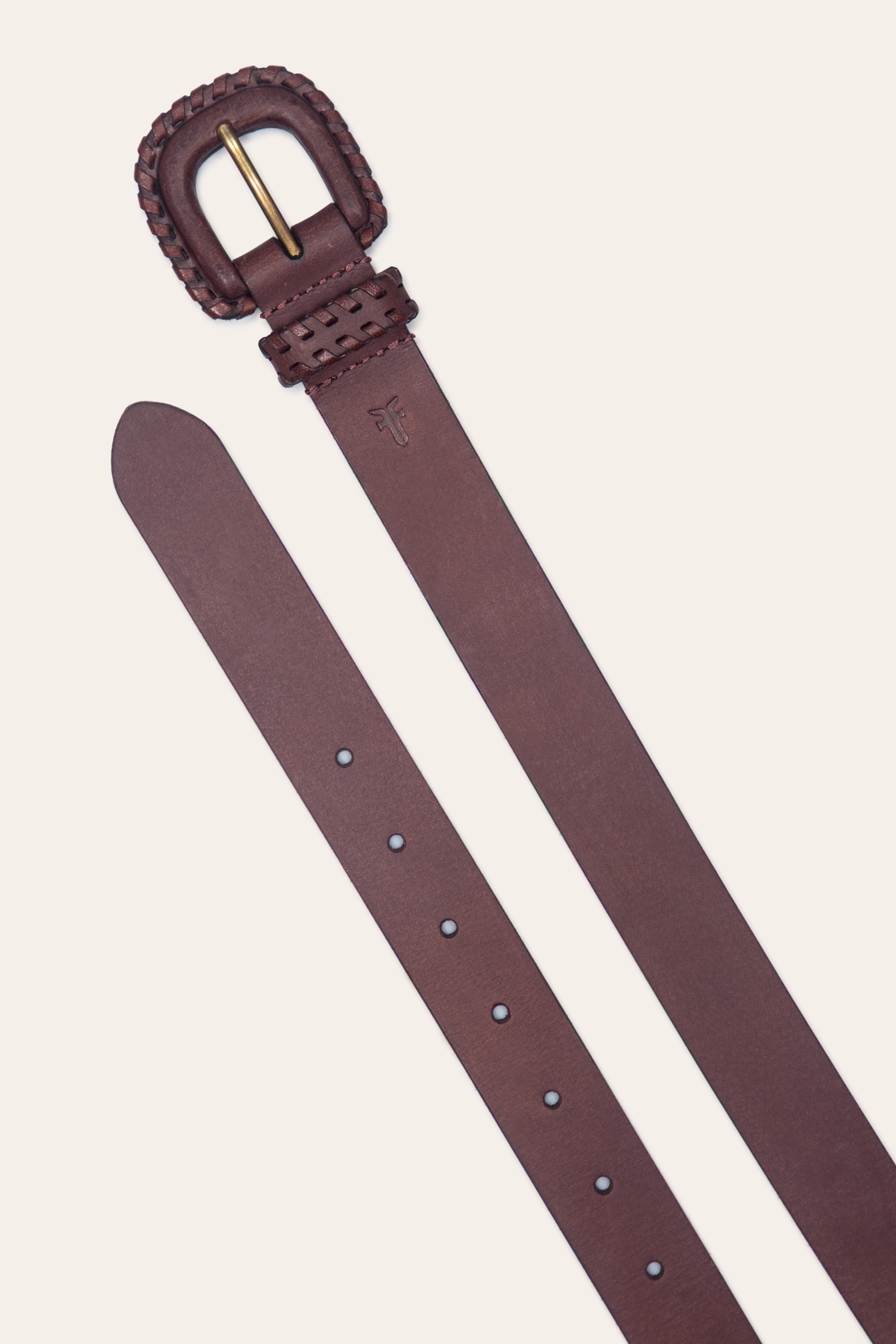 30mm Brown Leather Belt With Covered Buckle Frye us