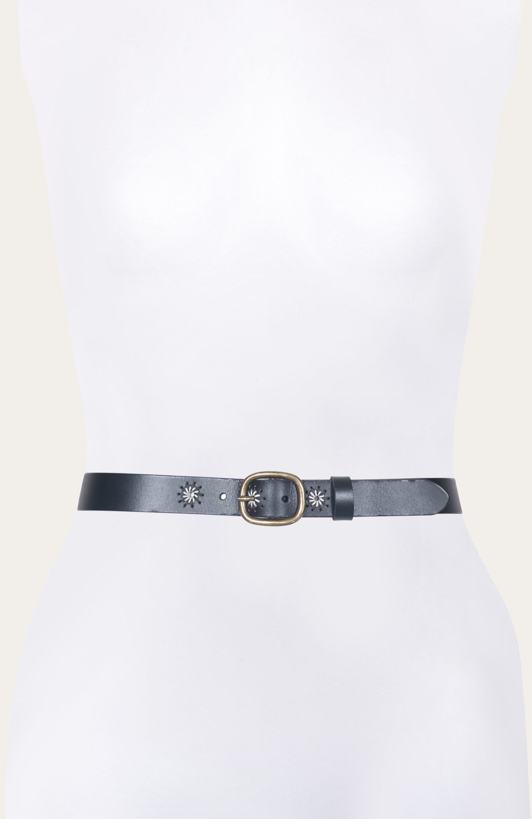 30mm Black Belt With Embroidered Holes Frye Sale