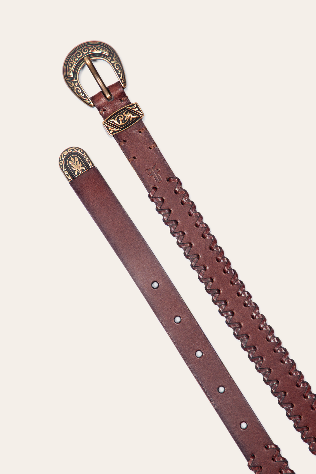 20mm Tan Leather Belt With 3-Piece Buckle Set Frye Discount