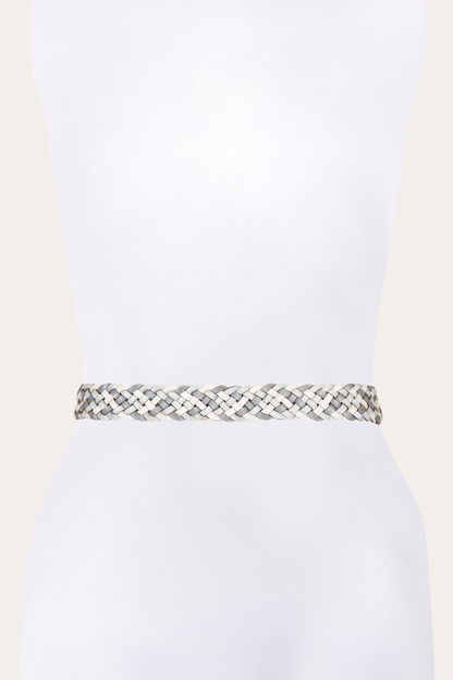 35mm Washed Denim Woven Leather Belt Frye Sale