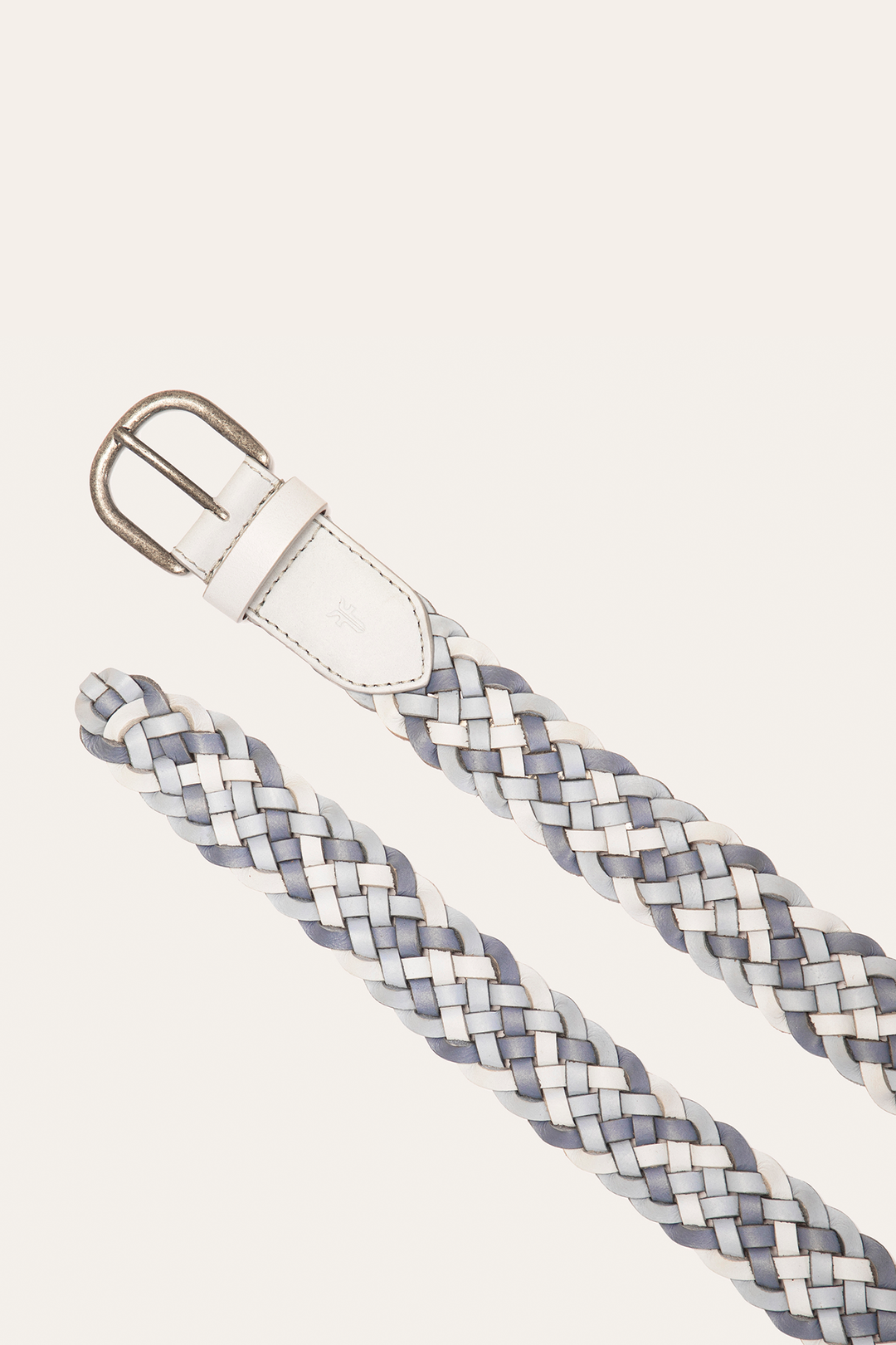 35mm Washed Denim Woven Leather Belt Frye Sale