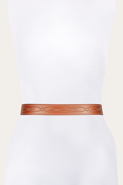 40mm Tan Belt With 2-Tone Stitch Frye On sale