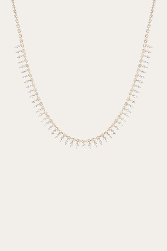 Women’s Marquise Fringe Necklace | Aurate x The Frye Company Frye