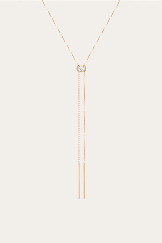 Women’s Lab Grown White Sapphire Bolo Necklace | Aurate x The Frye Company Frye Near me