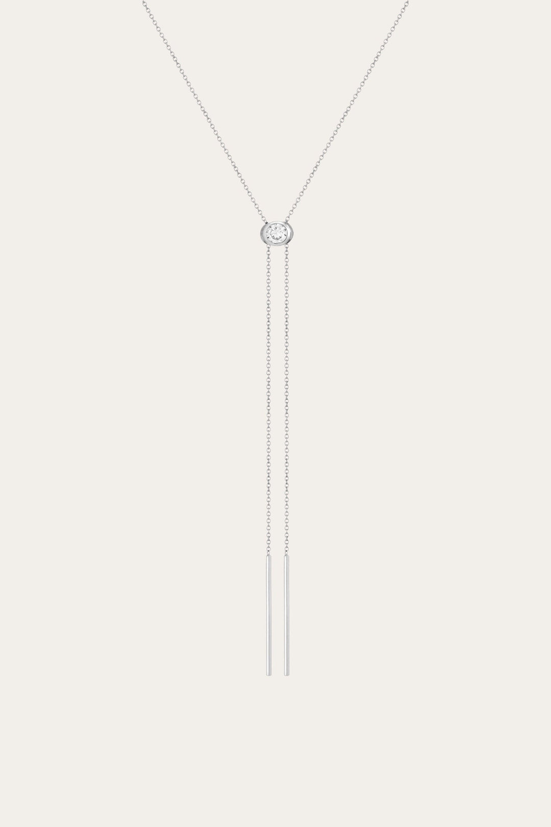 Women’s Lab Grown White Sapphire Bolo Necklace | Aurate x The Frye Company Frye