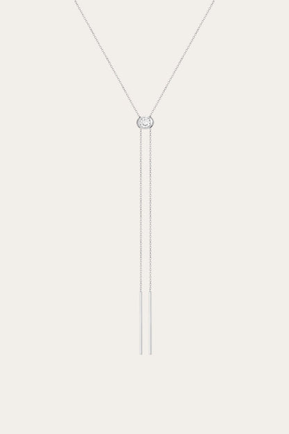 Women’s Lab Grown White Sapphire Bolo Necklace | Aurate x The Frye Company Frye