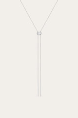 Women’s Lab Grown White Sapphire Bolo Necklace | Aurate x The Frye Company Frye