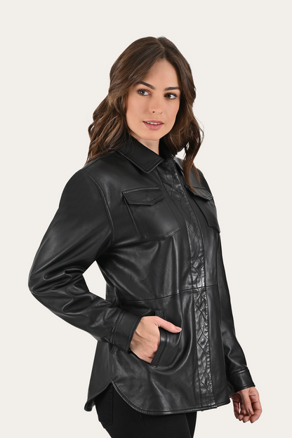 Black Bailor Shirt Jacket Frye For Sale