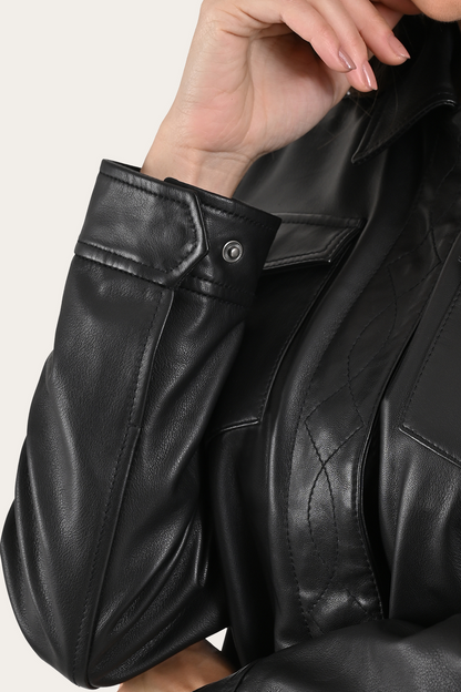 Black Bailor Shirt Jacket Frye For Sale