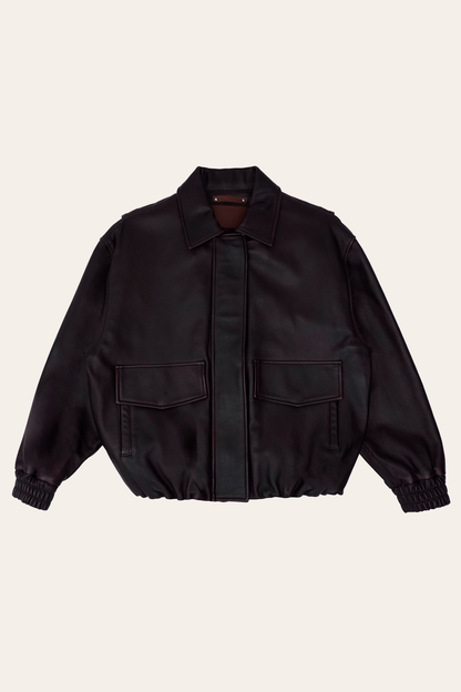 Black Cherry Harper Oversized Bomber Frye Outlet