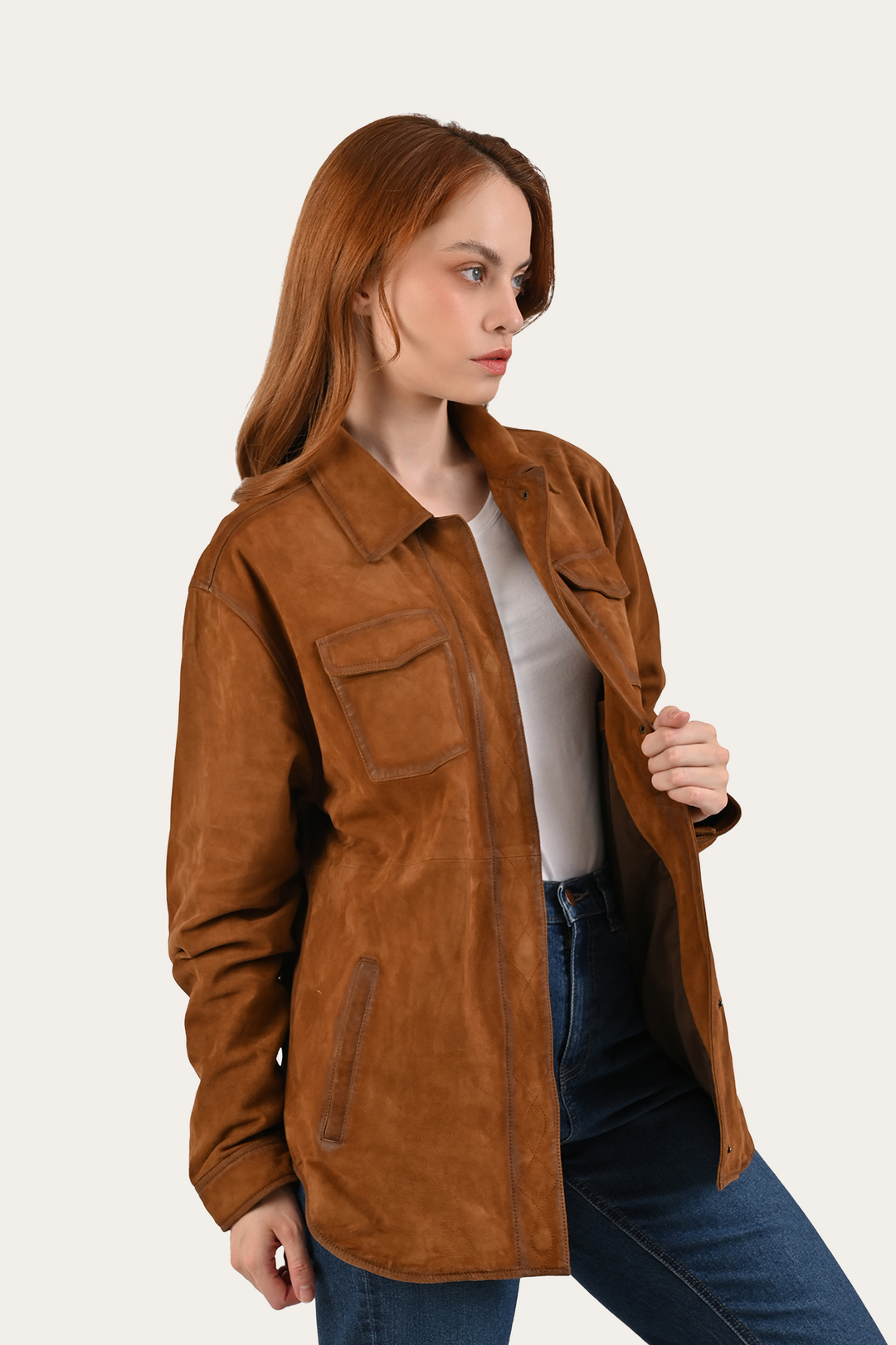 Light Brown Avett Overshirt Jacket Frye us