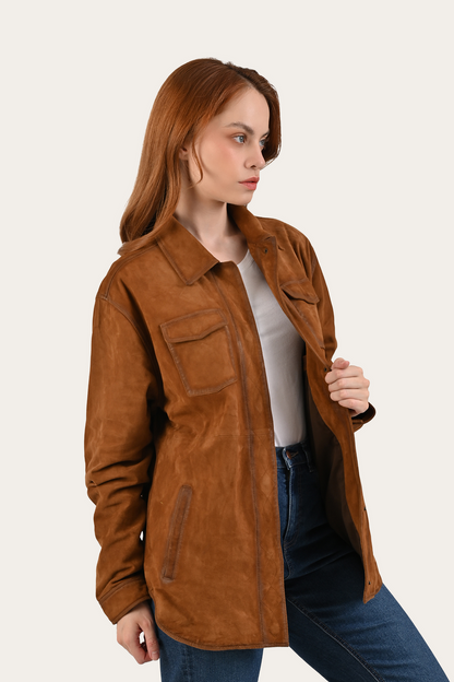 Light Brown Avett Overshirt Jacket Frye us