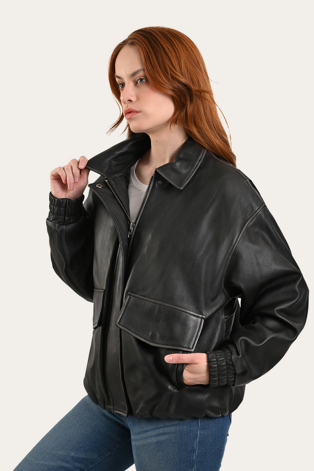Black Harper Oversized Bomber Frye USA