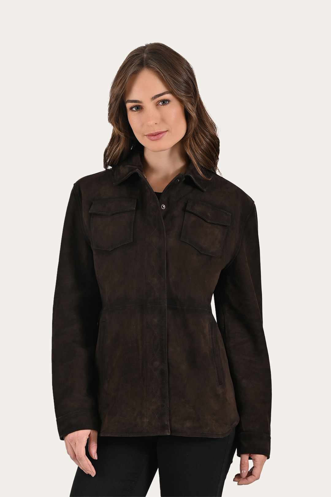 Dark Brown Avett Overshirt Jacket Frye Near me