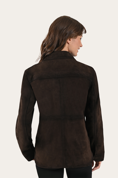 Dark Brown Avett Overshirt Jacket Frye Near me