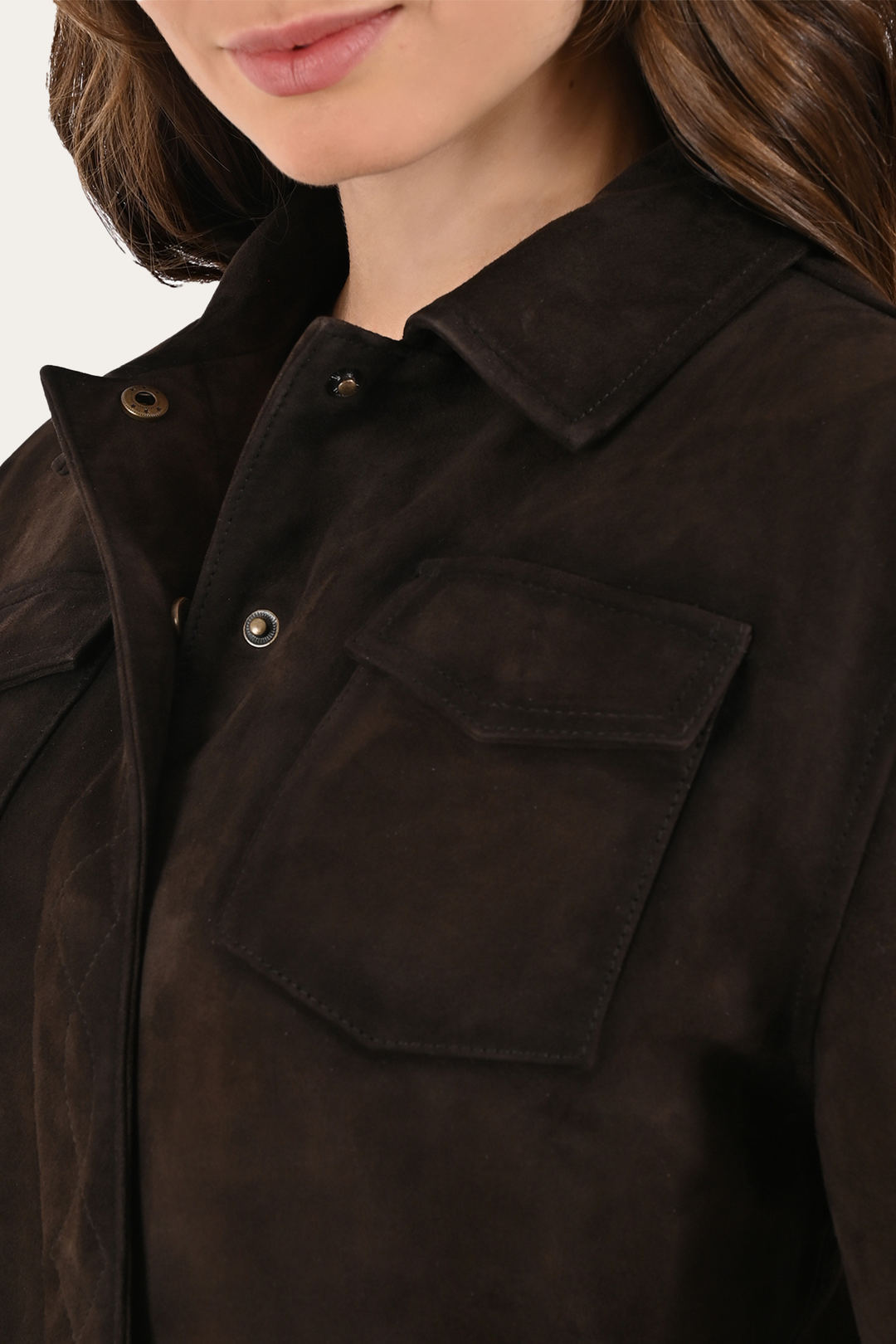 Dark Brown Avett Overshirt Jacket Frye Near me