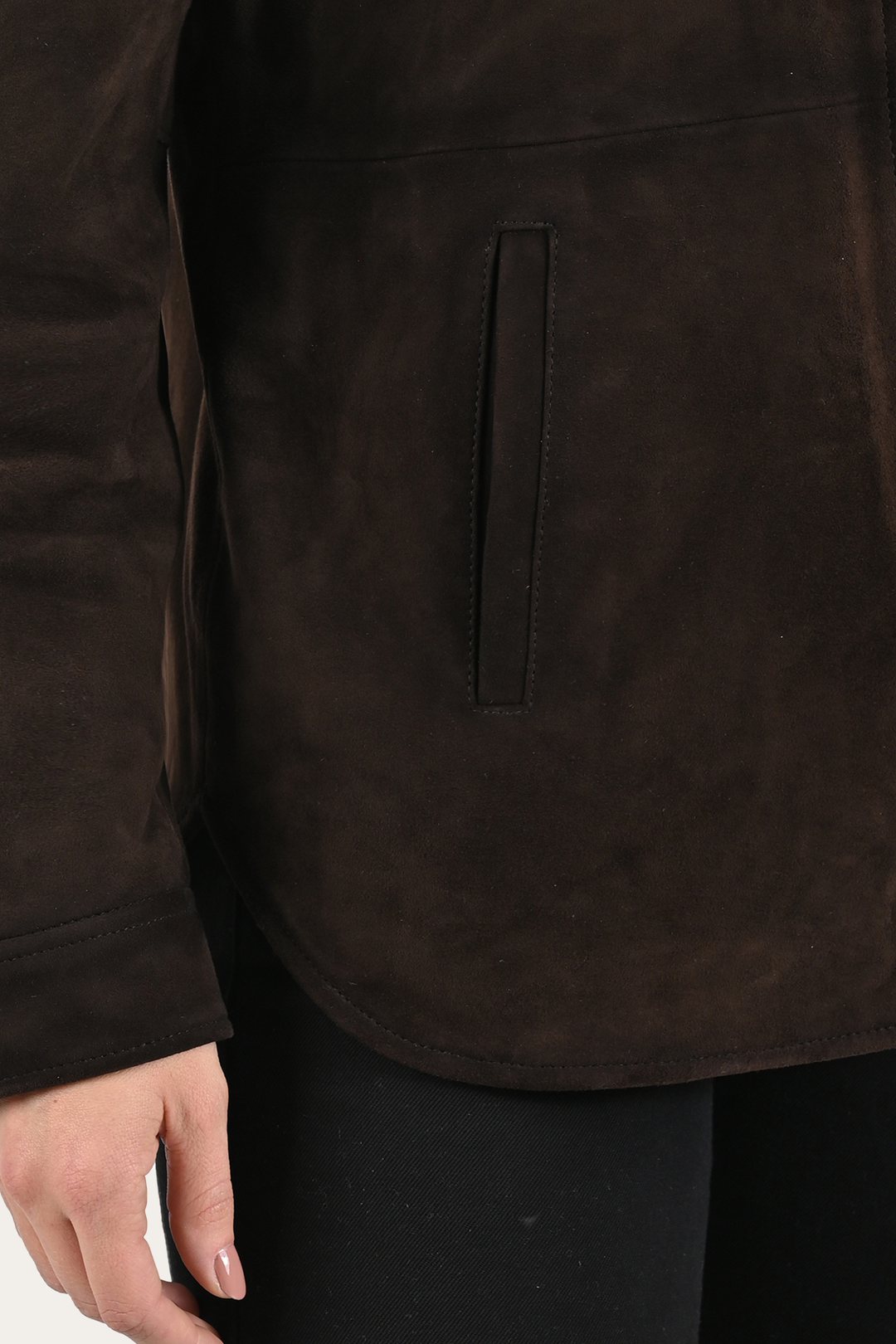 Dark Brown Avett Overshirt Jacket Frye Near me