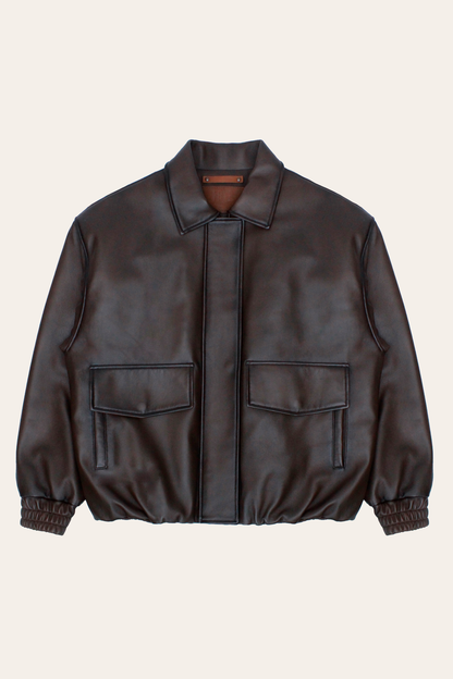 Tobacco Harper Oversized Bomber Frye
