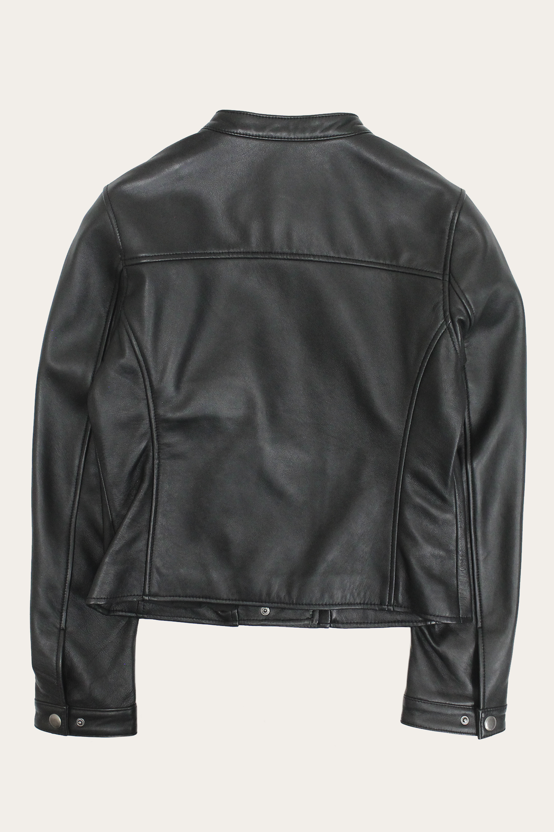 Women’s Black Heathe Leather Racer Jacket Frye Sale