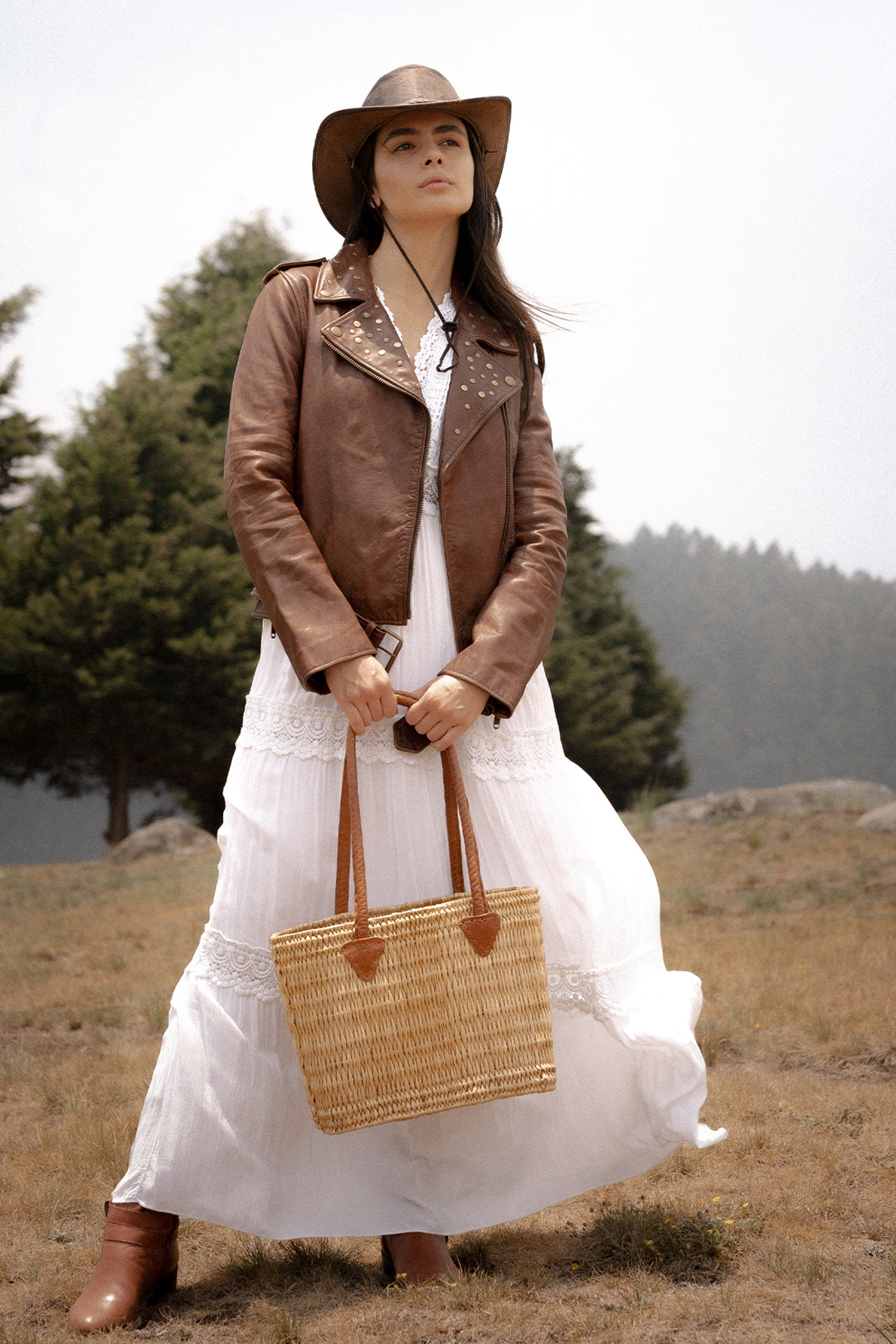 Women’s Tobacco Linc Biker Leather Jacket Frye For Sale
