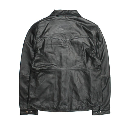Women’s Black Obadiah Leather Shacket Frye Outlet