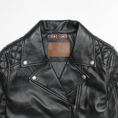 Women’s Black Oklahoma Biker Leather Jacket Frye Sale