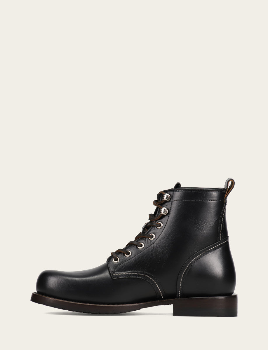 Men's Black Hudson Workboot Plain Toe Frye