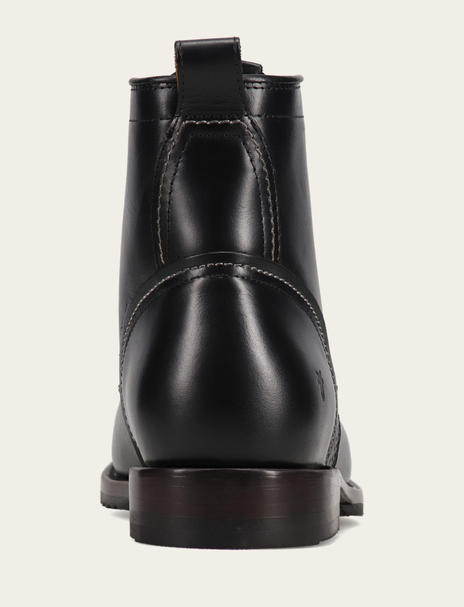 Men's Black Hudson Workboot Plain Toe Frye