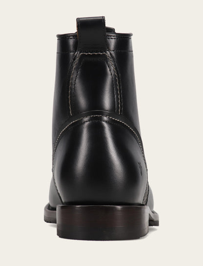Men's Black Hudson Workboot Plain Toe Frye