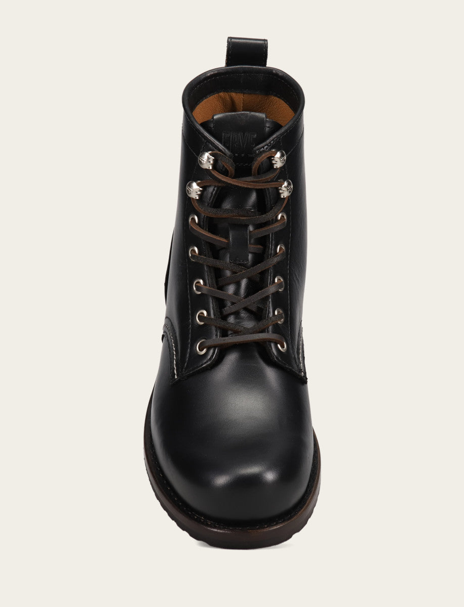 Men's Black Hudson Workboot Plain Toe Frye