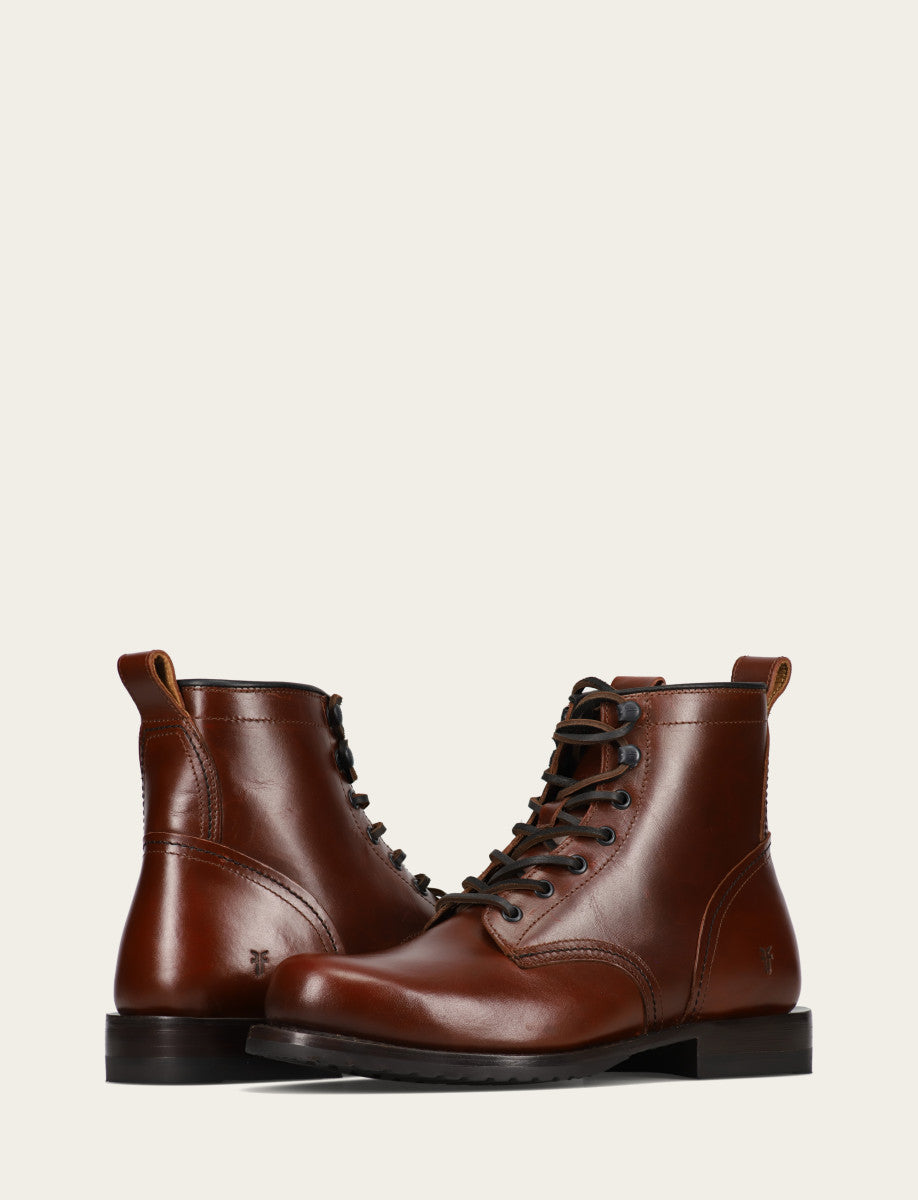 Men's Mahogany Hudson Workboot Plain Toe Frye Online